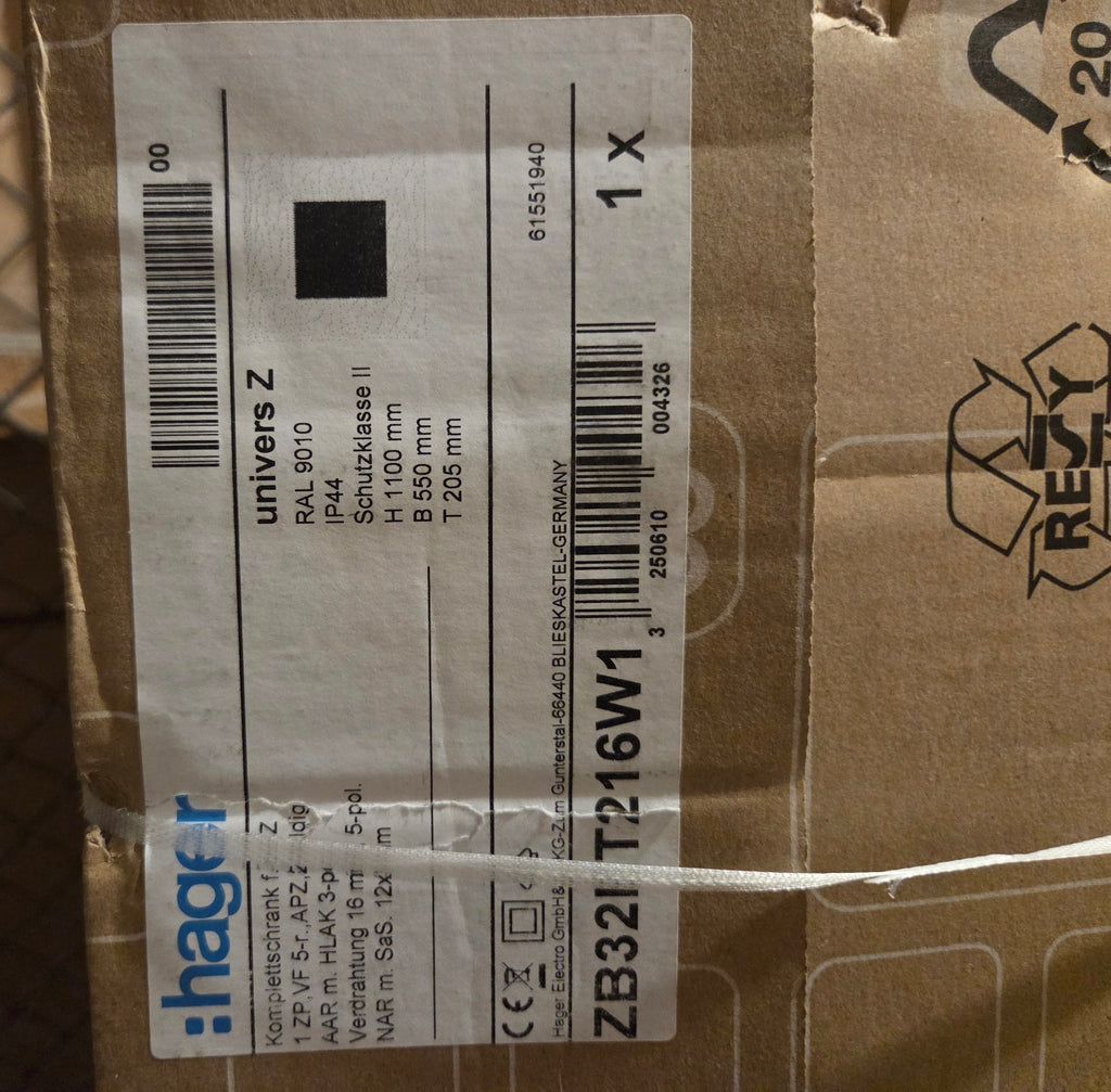 Hager ZB32ET216W1 Verteiler NEU OVP