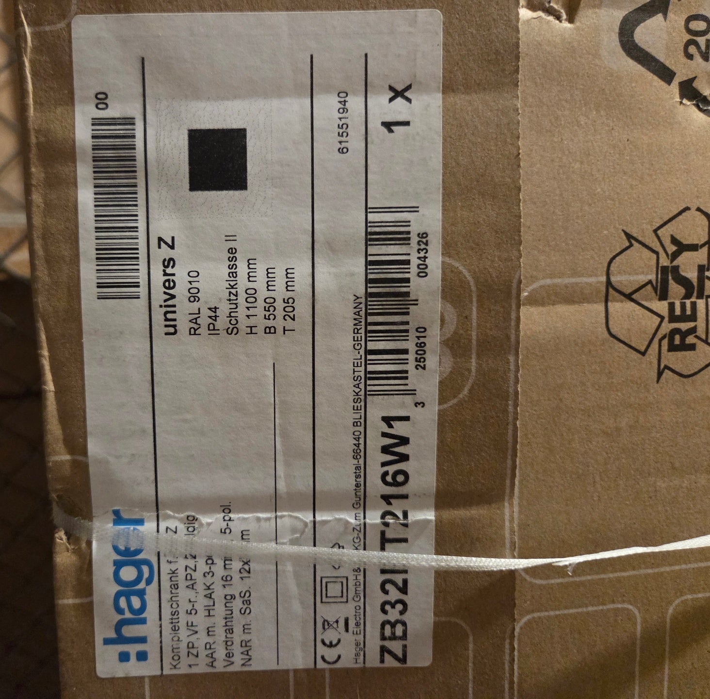 Hager ZB32ET216W1 Verteiler NEU OVP