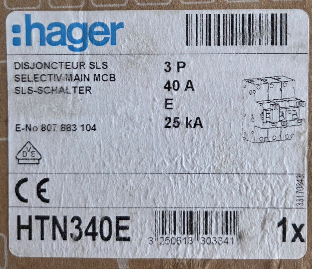 Hager HTN340E SLS-Schalter Hutschiene 40A NEU OVP