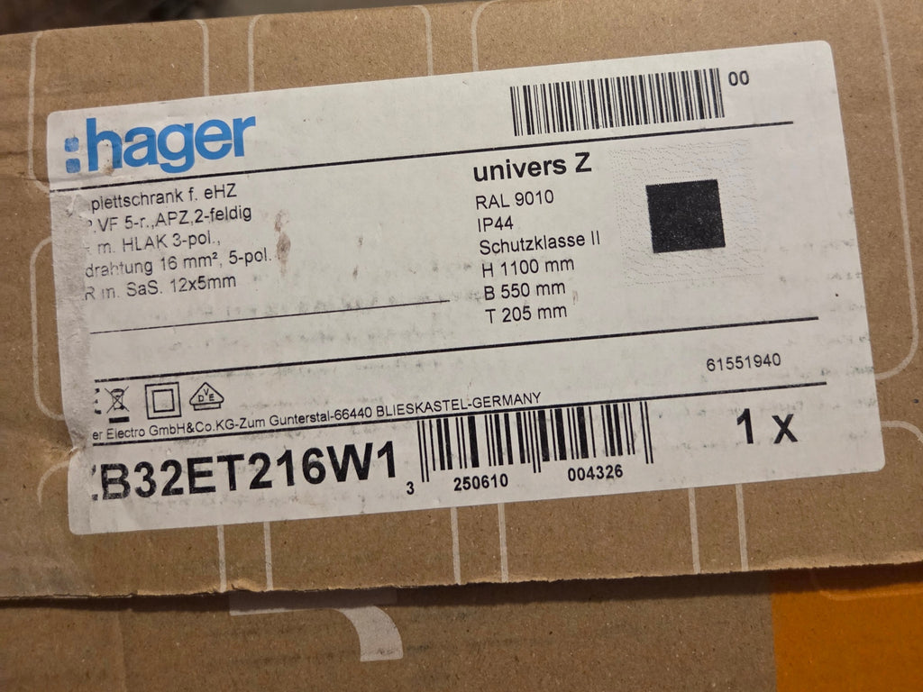 Hager ZB32ET216W1 Verteiler NEU OVP