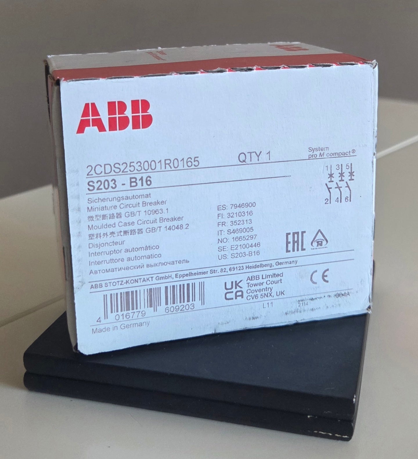 ABB 2CDS253001R0165 Leitungsschutzautomat NEU OVP