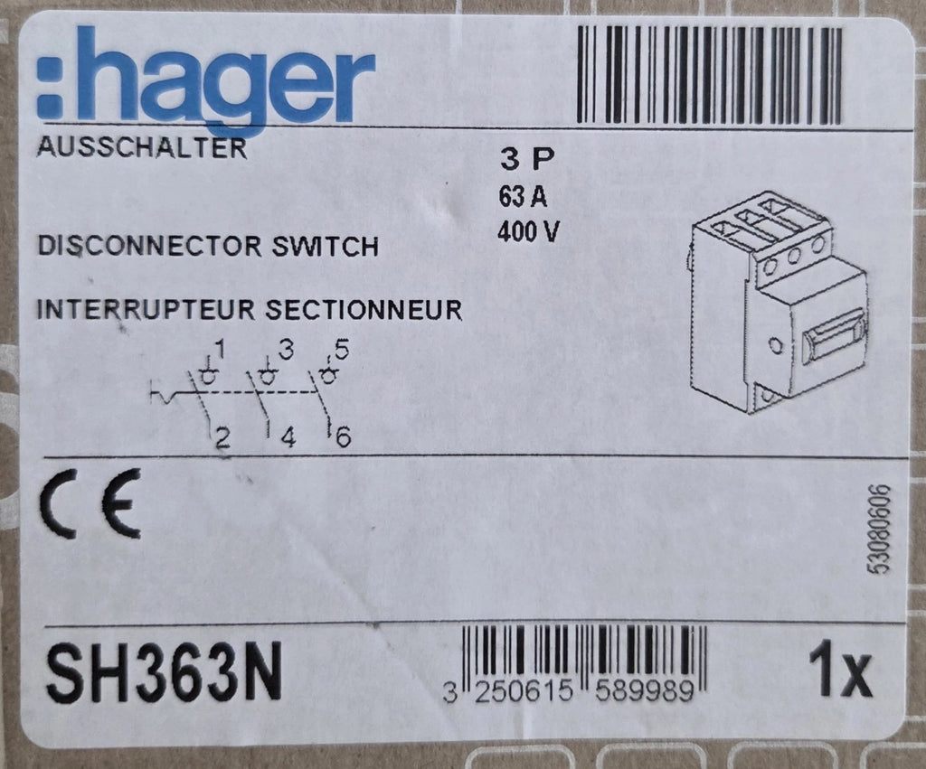 Hager SH363N Lasttrennschalter NEU OVP